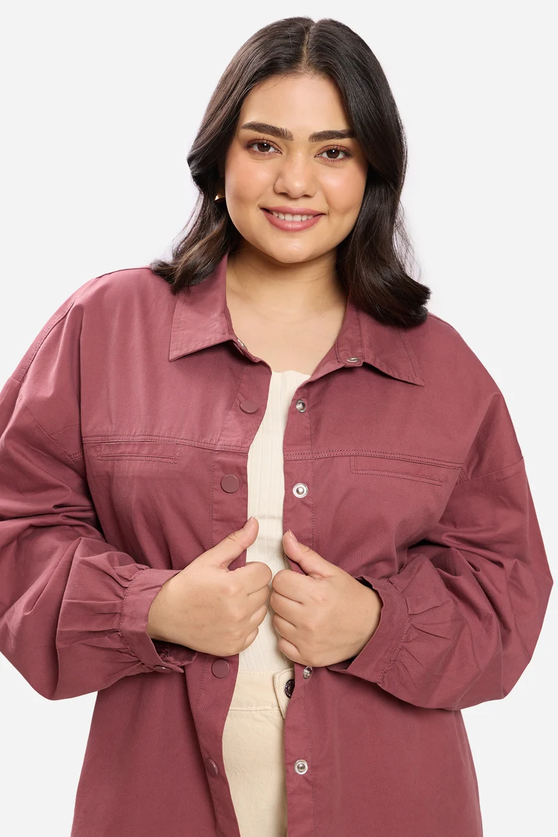 Paulina|100% Cotton Washed Utility Shirt