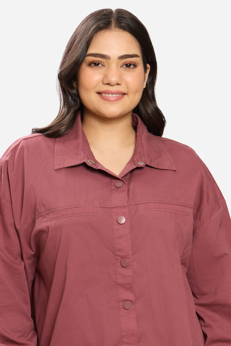 Paulina|100% Cotton Washed Utility Shirt