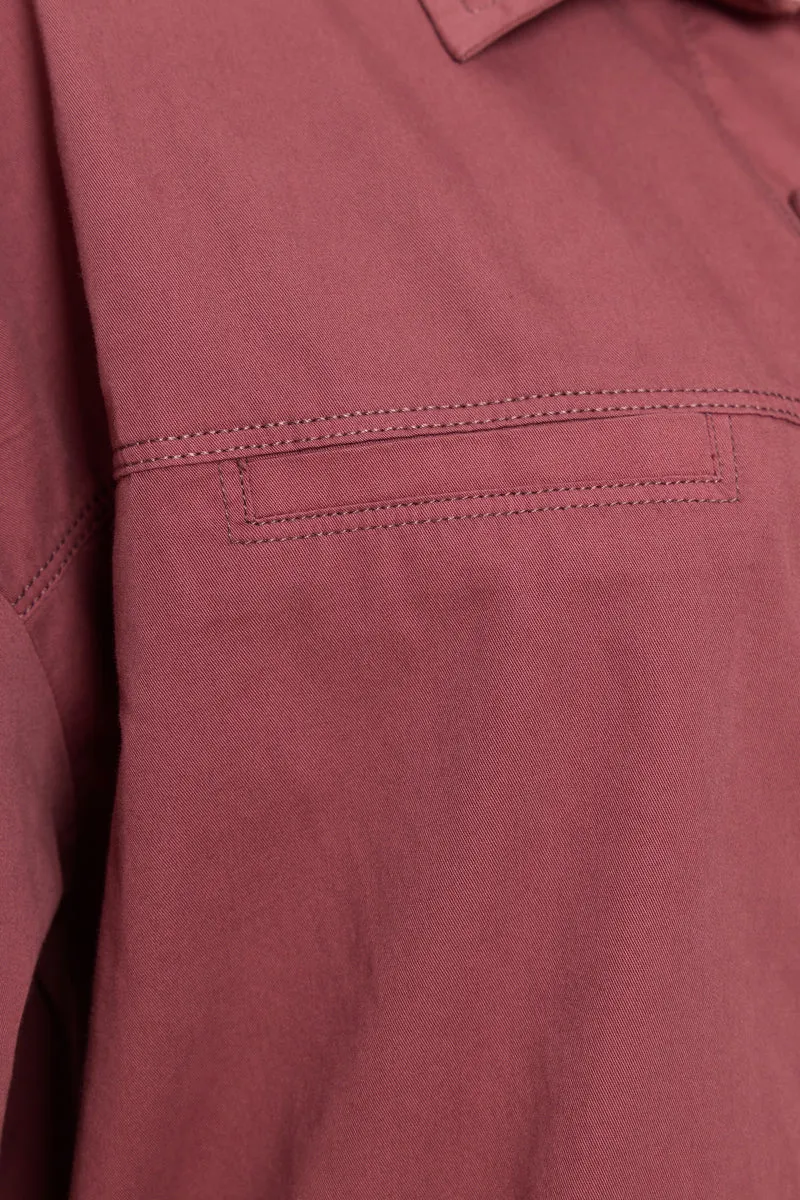 Paulina|100% Cotton Washed Utility Shirt