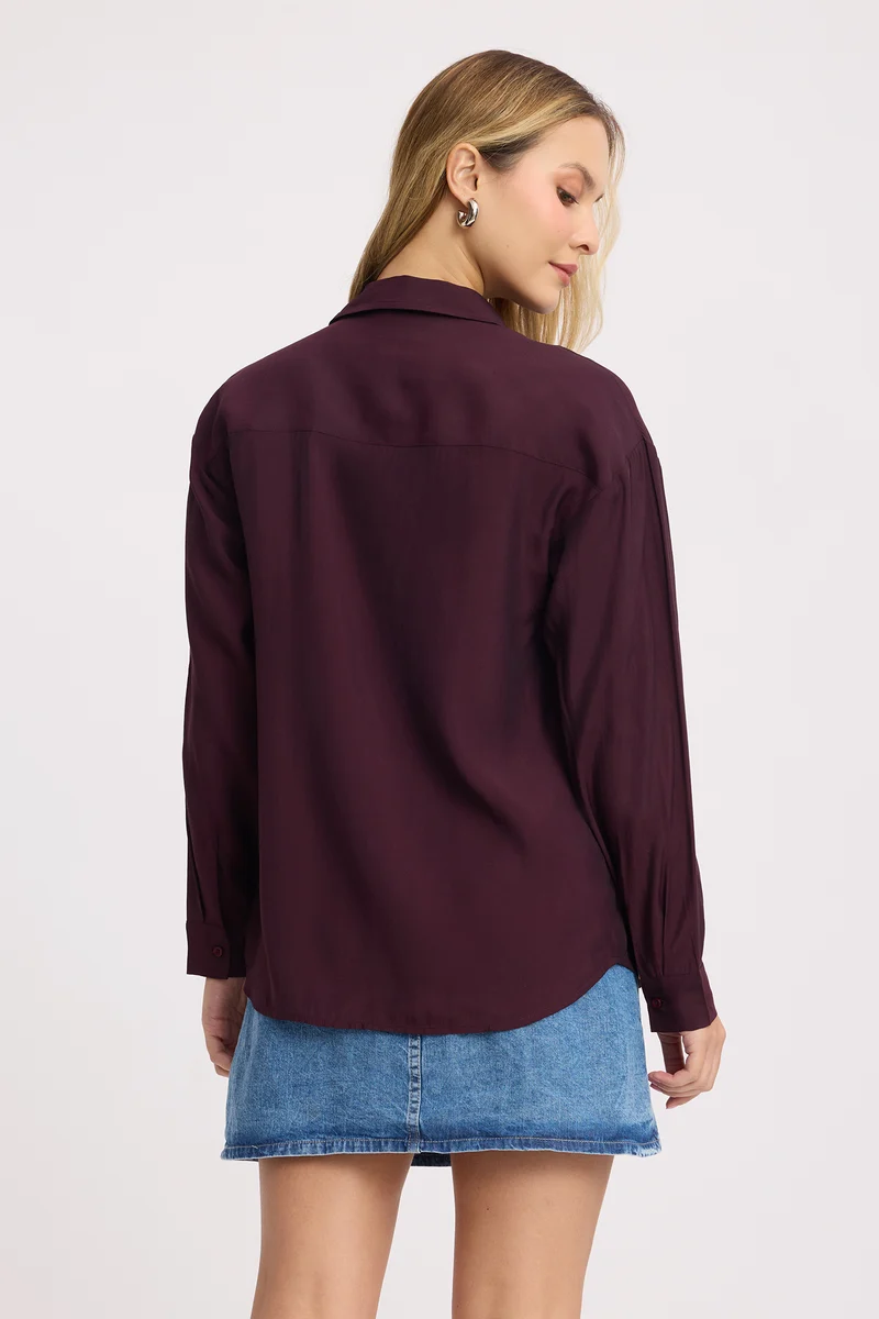 Ventu|100% Viscose Classic Relaxed Fit Shirt