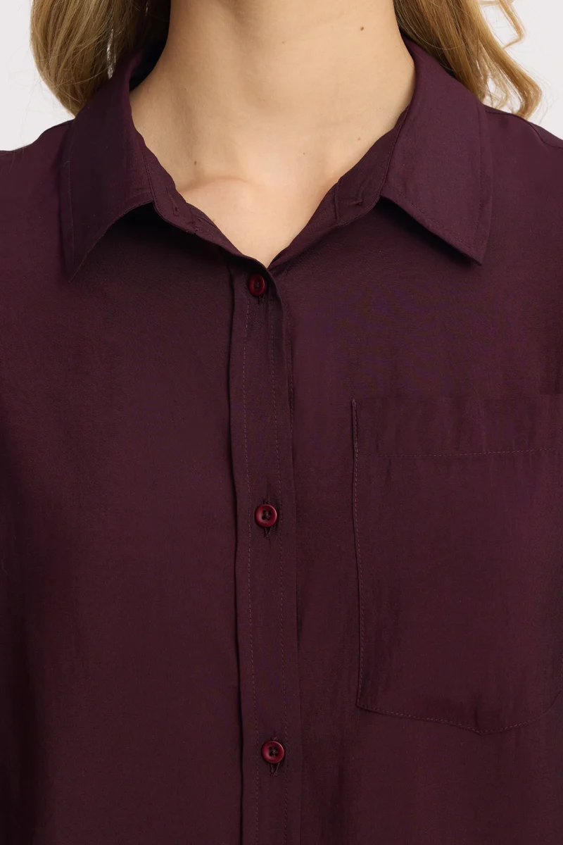 Ventu|100% Viscose Classic Relaxed Fit Shirt