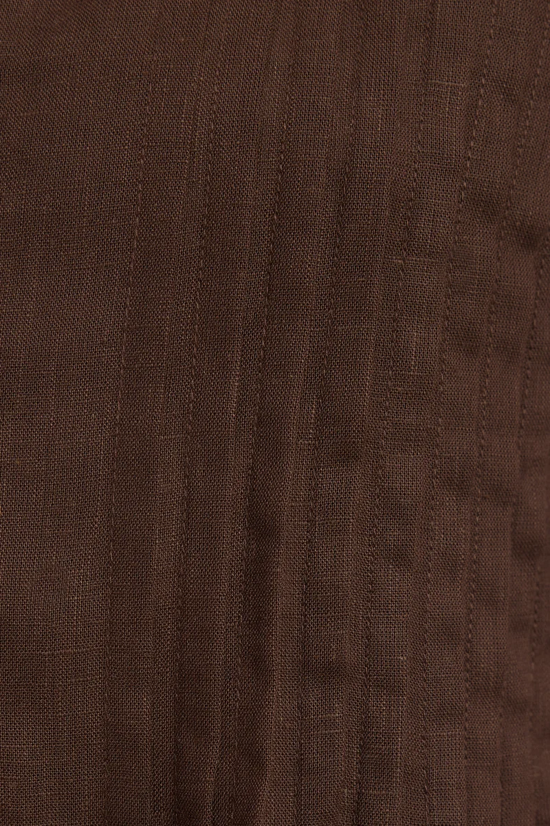 Hinako|Linen Pin Tuck Relaxed Top