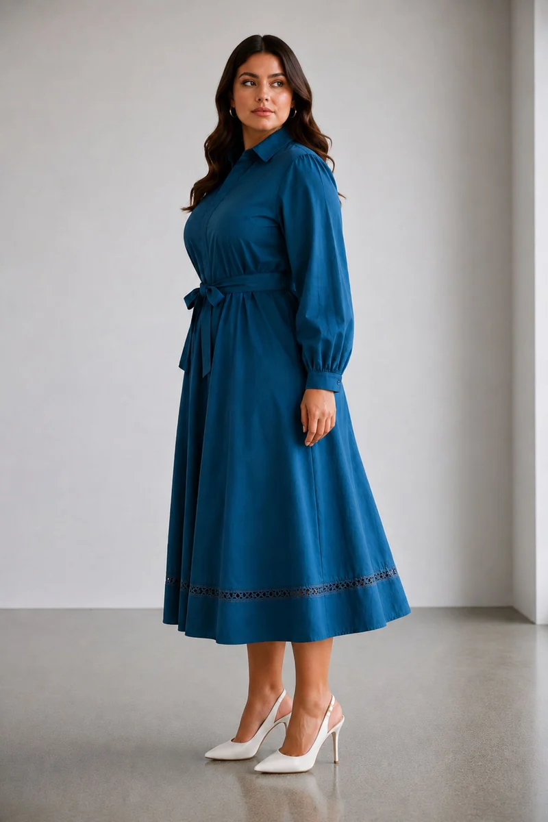 Larissa|100% Cotton Shirt Dress