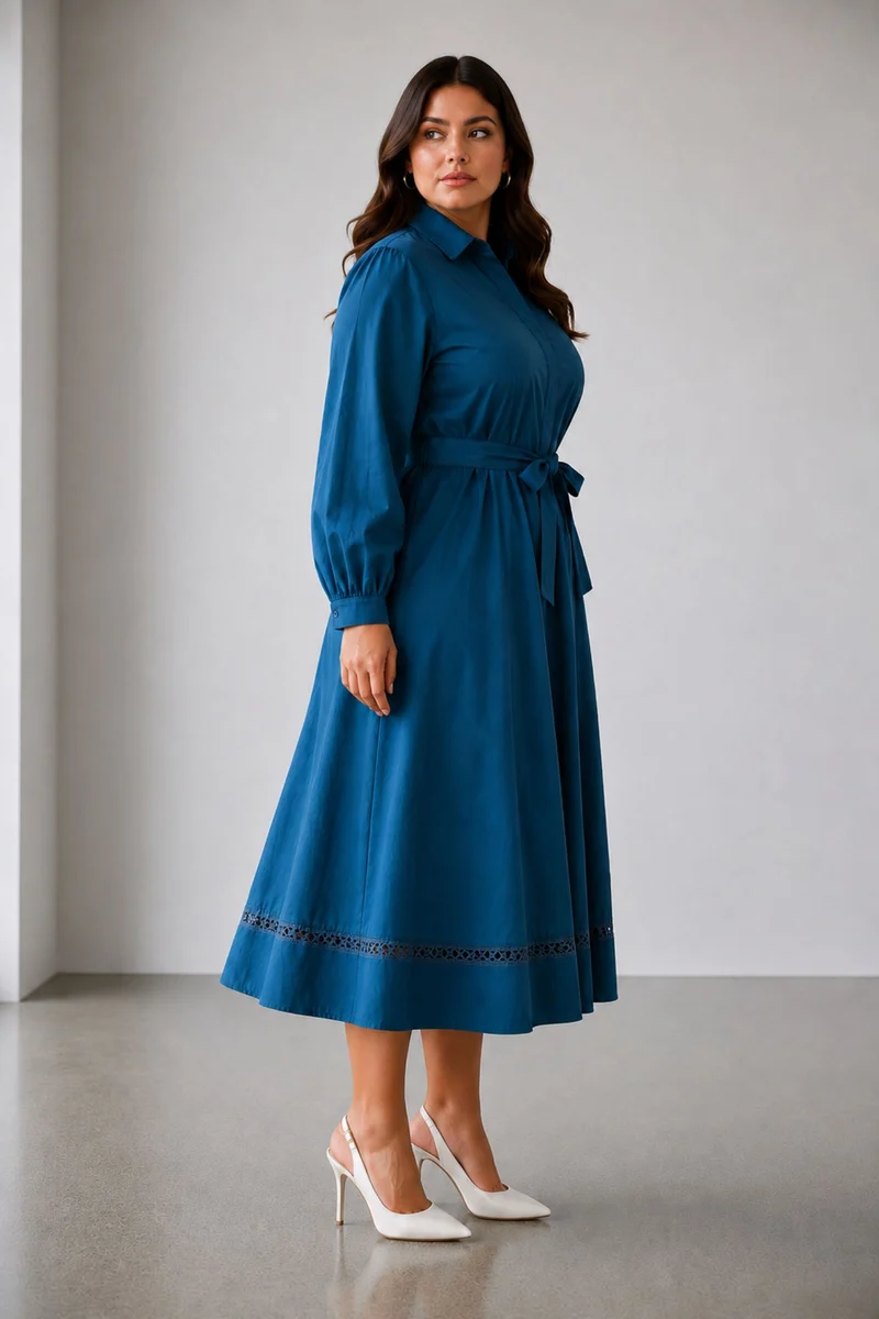 Larissa|100% Cotton Shirt Dress