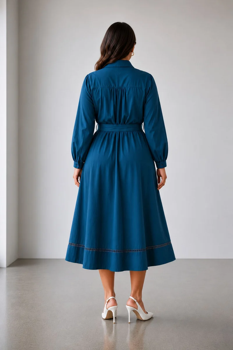 Larissa|100% Cotton Shirt Dress
