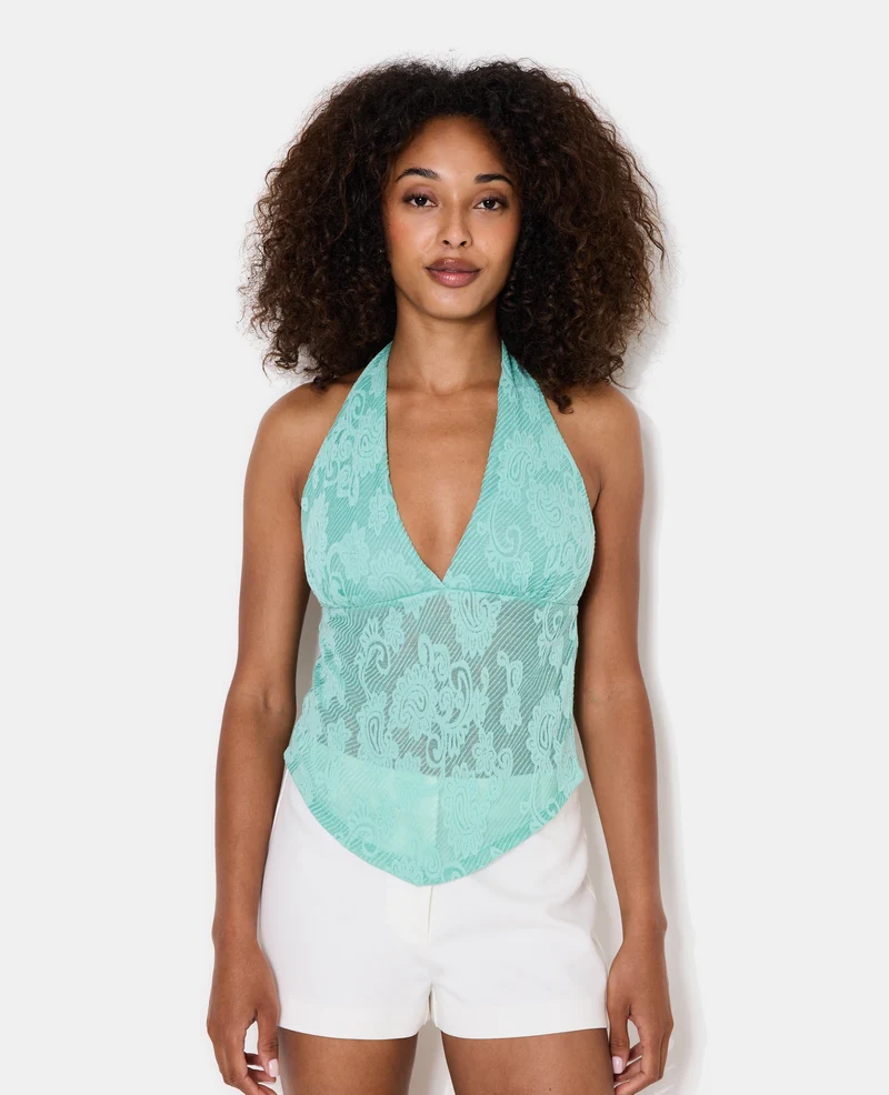 Top dos-nu motif bandana