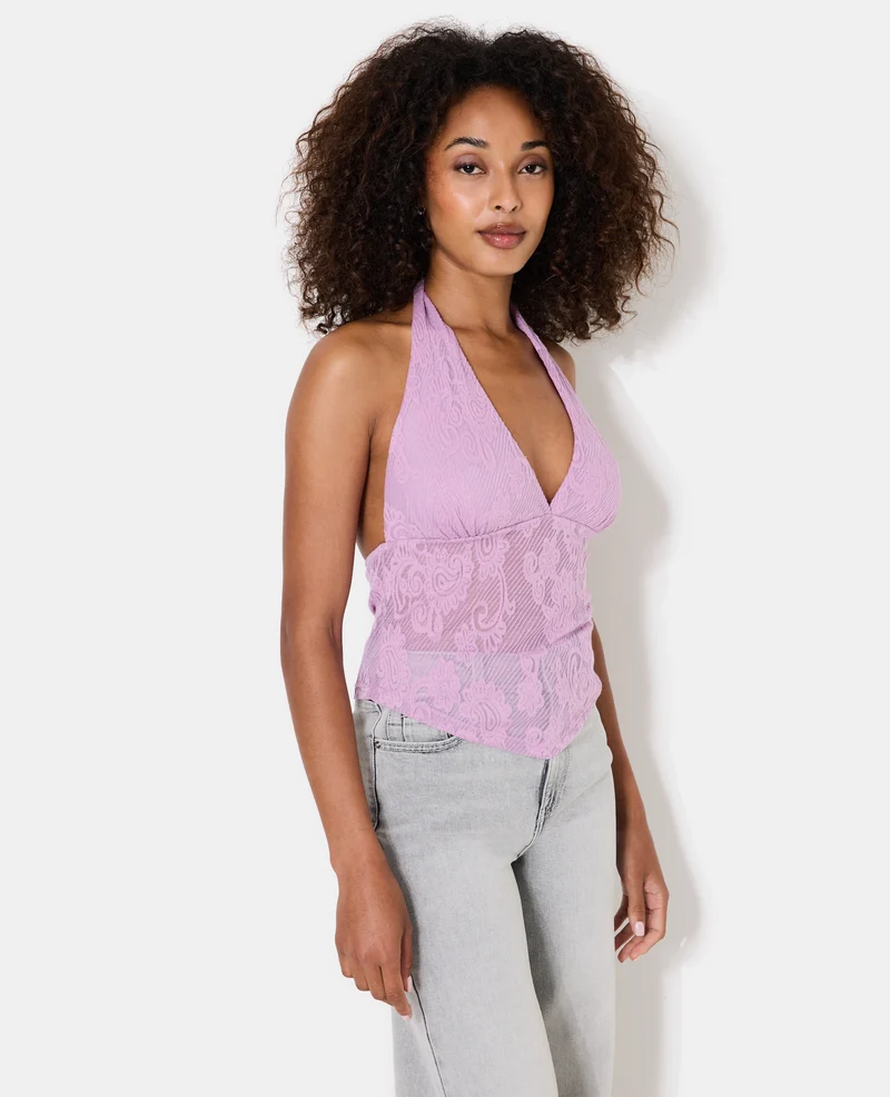 Top dos-nu motif bandana
