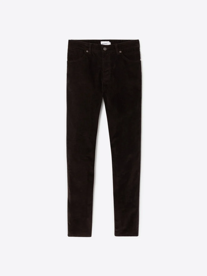 Jean couleur slim en velours