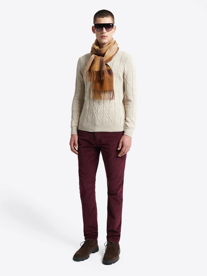 Jean couleur slim en velours