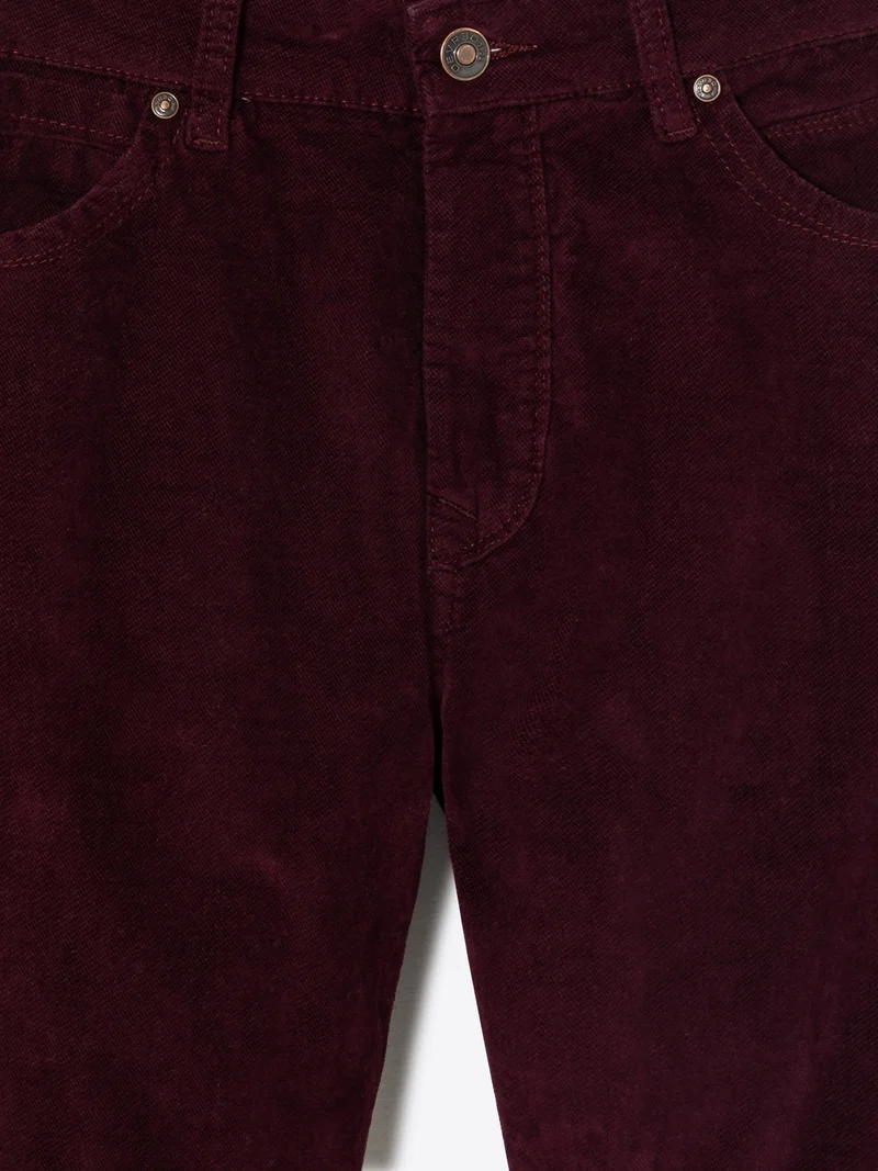 Jean couleur slim en velours