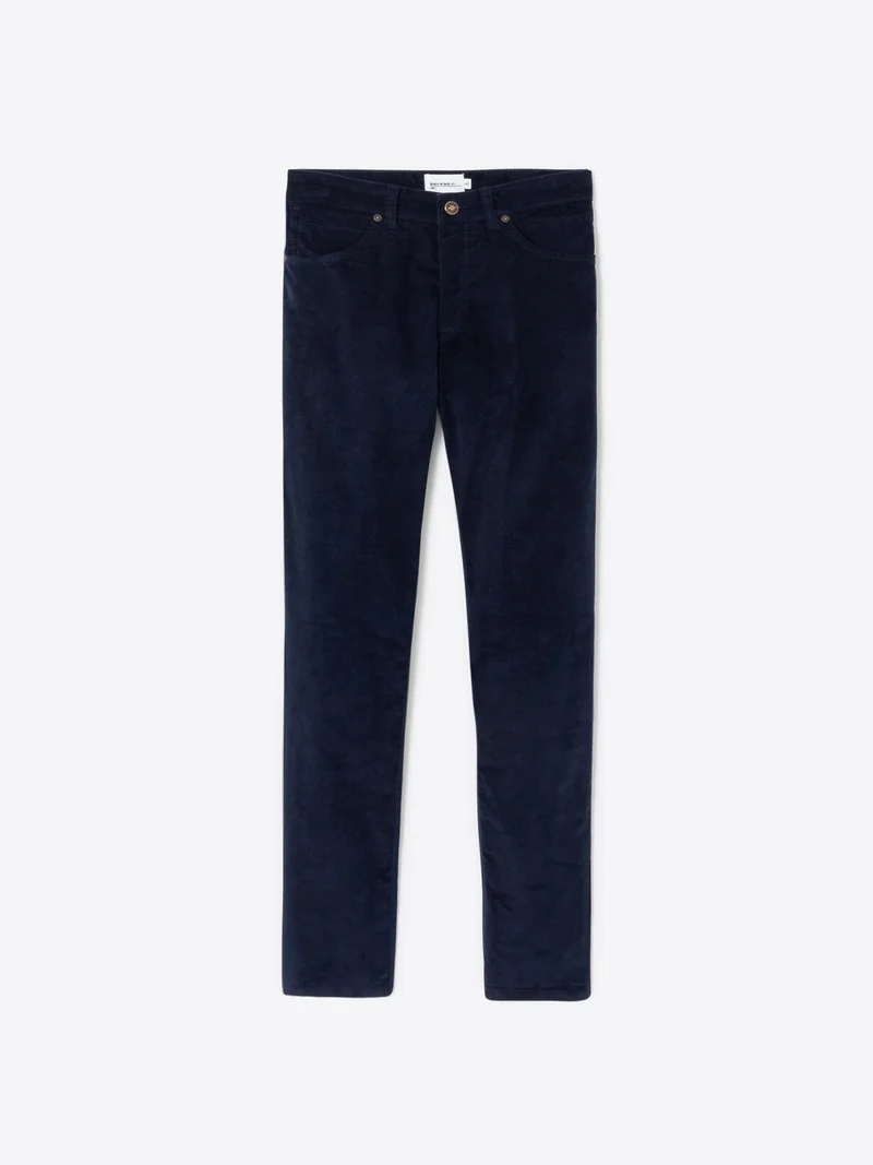 Jean couleur slim en velours