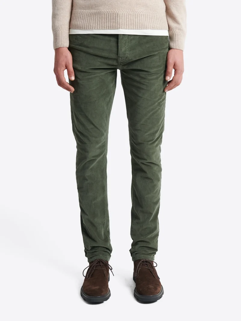 Jean couleur slim en velours