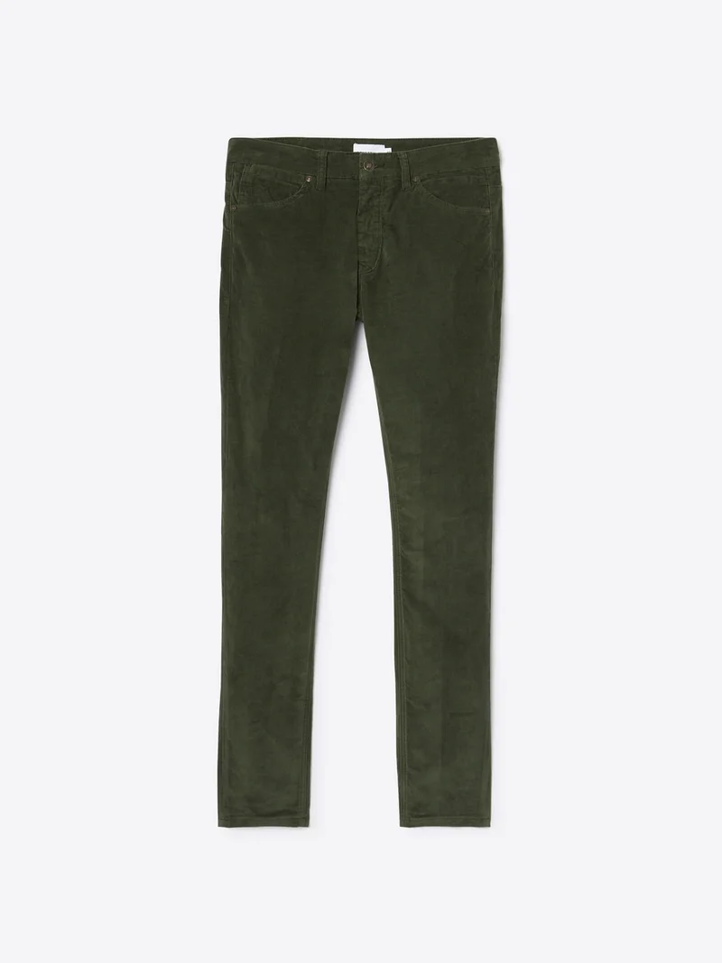Jean couleur slim en velours