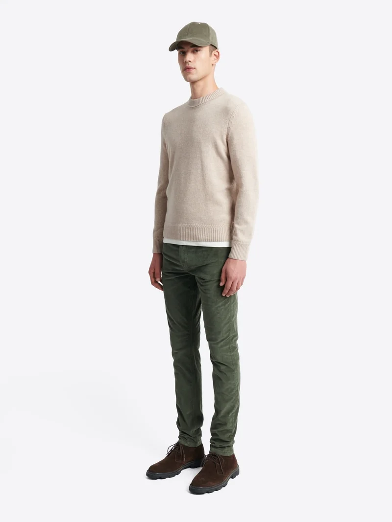 Jean couleur slim en velours