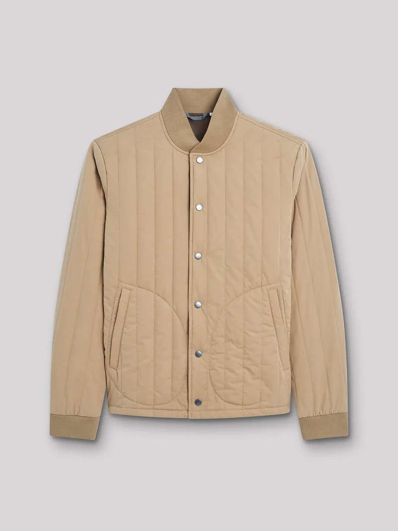 Blouson bomber matelassé col teddy