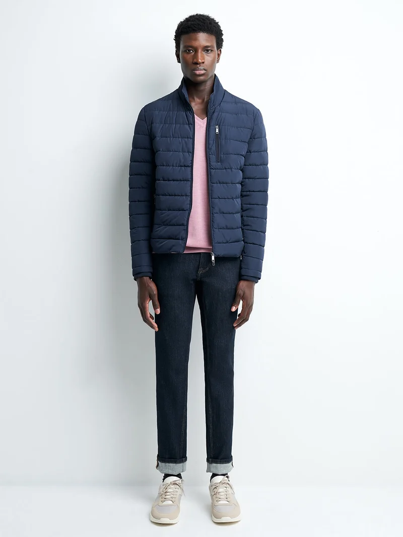 Blouson matelassé col montant