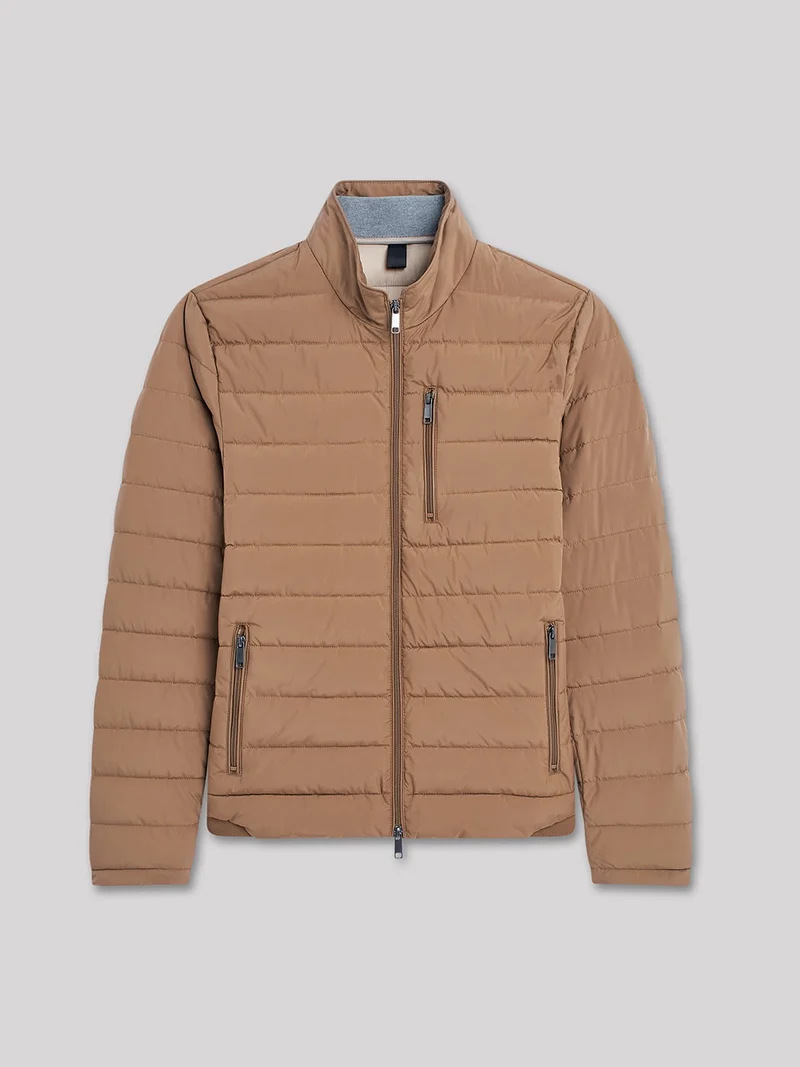 Blouson zippé matelassé col montant