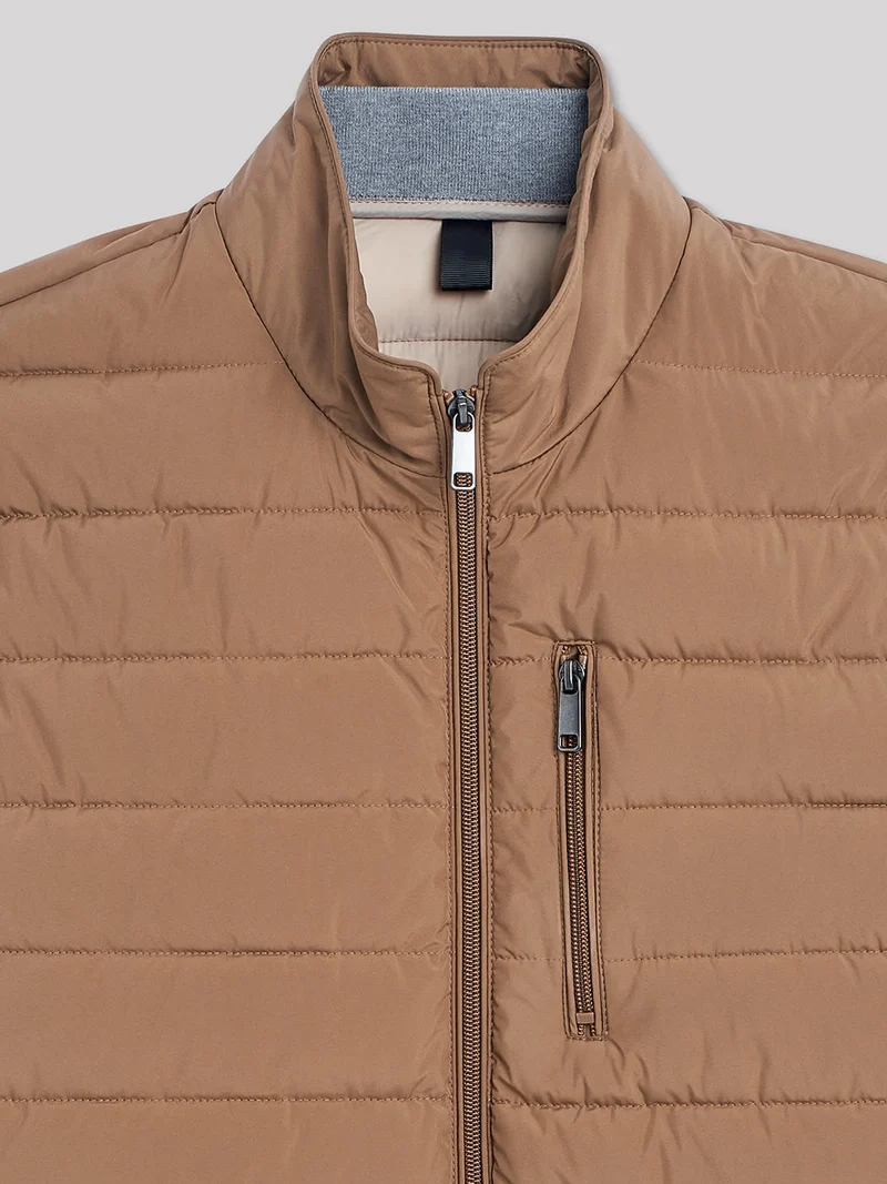 Blouson zippé matelassé col montant
