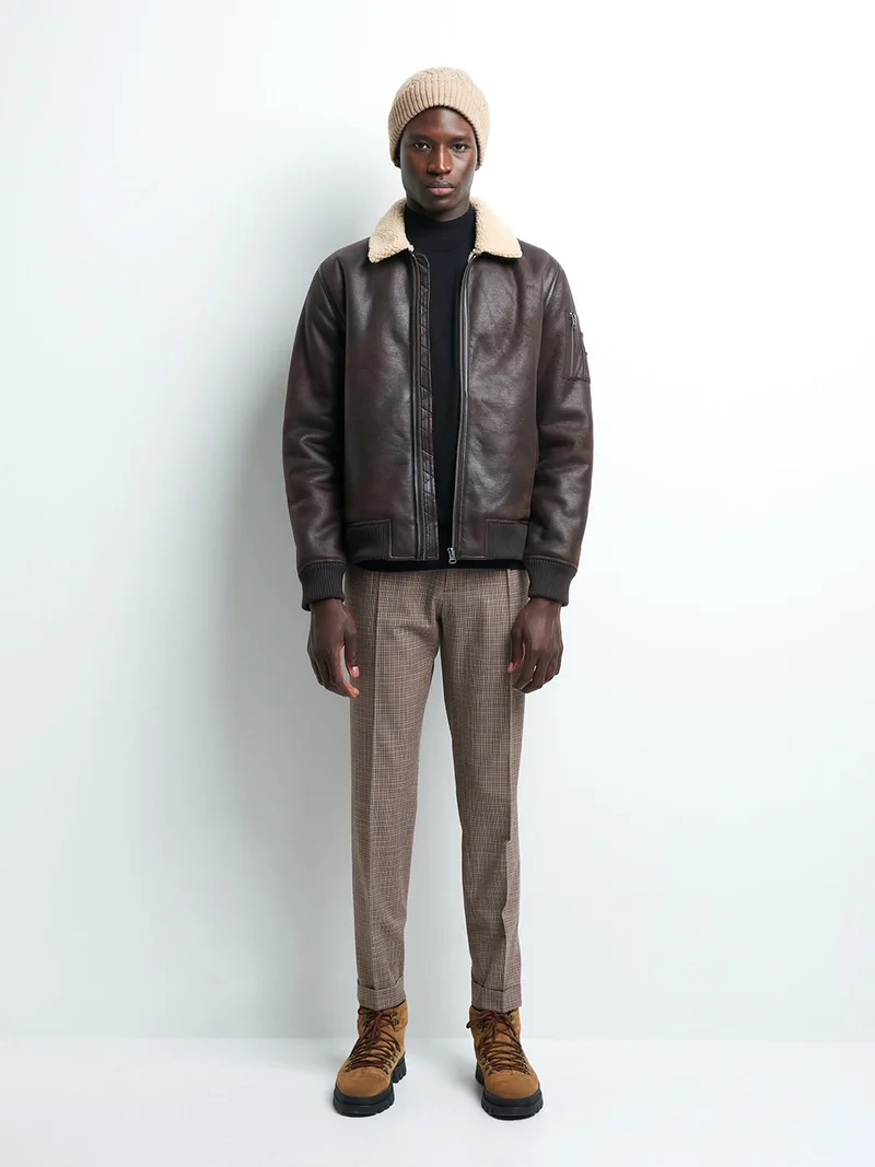 Blouson col sherpa