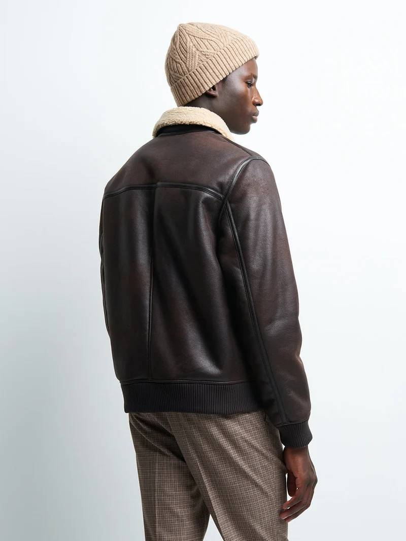 Blouson col sherpa