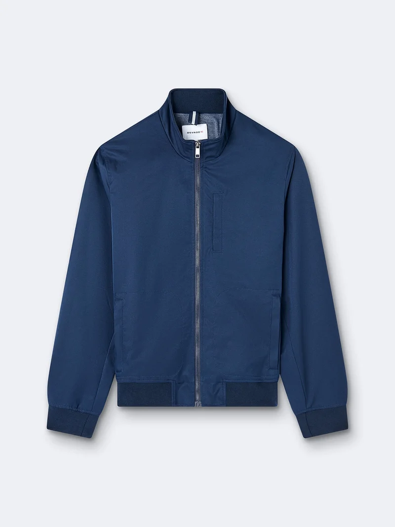 Blouson zippé col montant