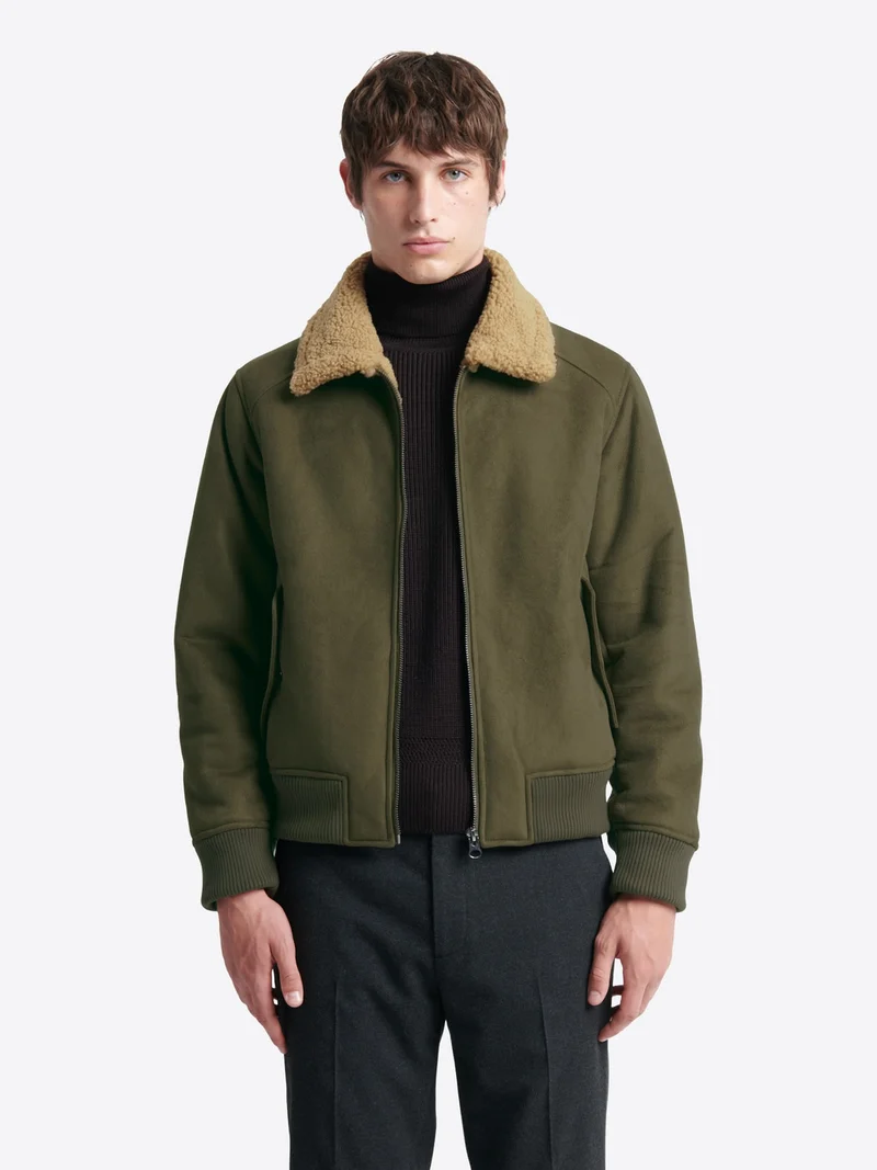 Blouson aviateur col sherpa - L'atelier