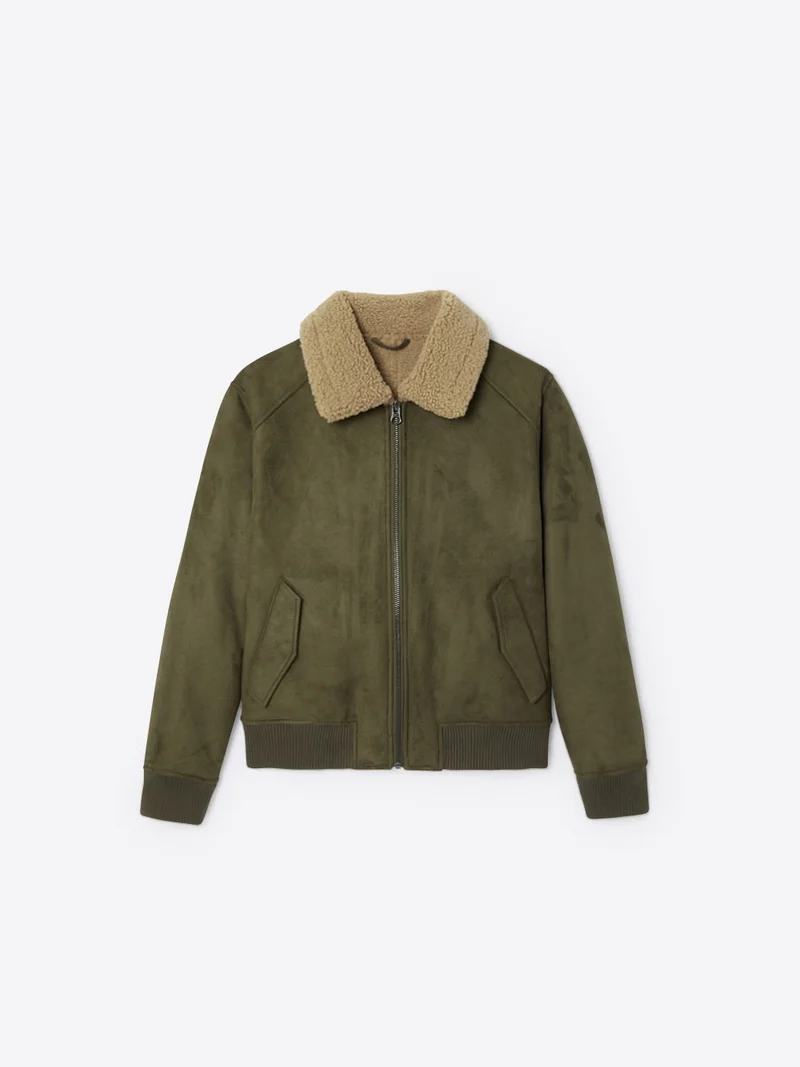 Blouson aviateur col sherpa - L'atelier
