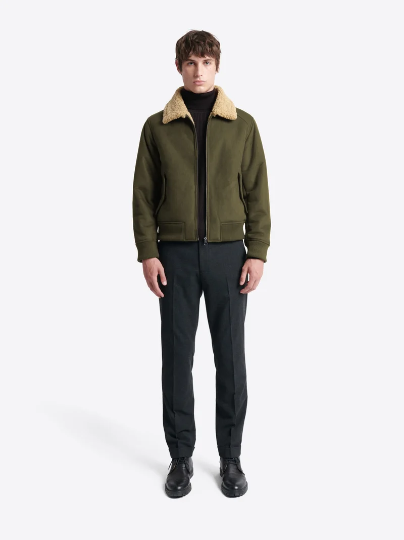 Blouson aviateur col sherpa - L'atelier
