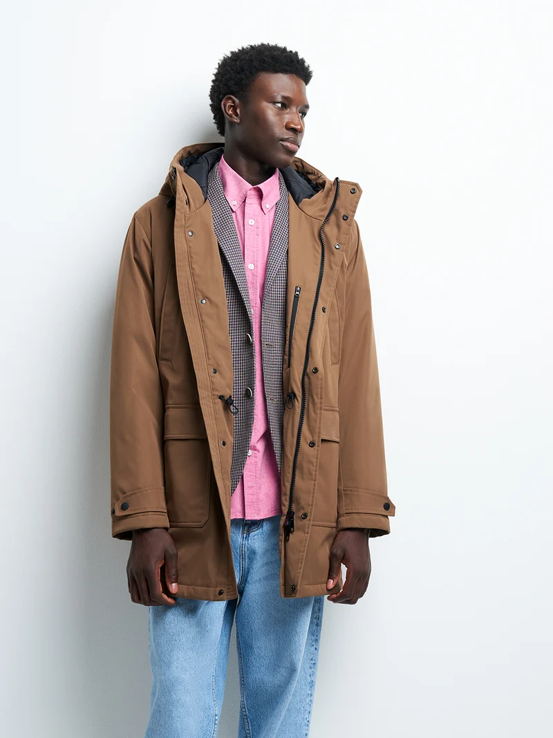 Parka déperlante à capuche