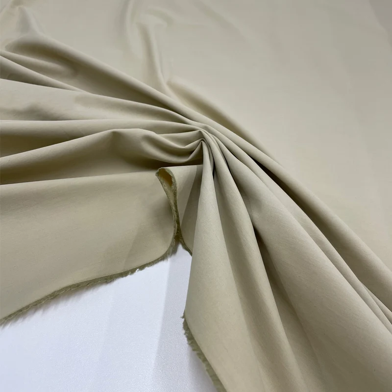 Tissu Popeline, Coton - Beige Mica