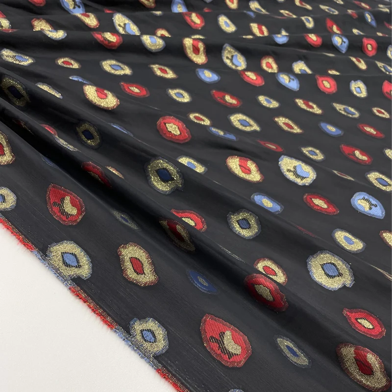 Tissu lancé découpé, viscose - Concrete