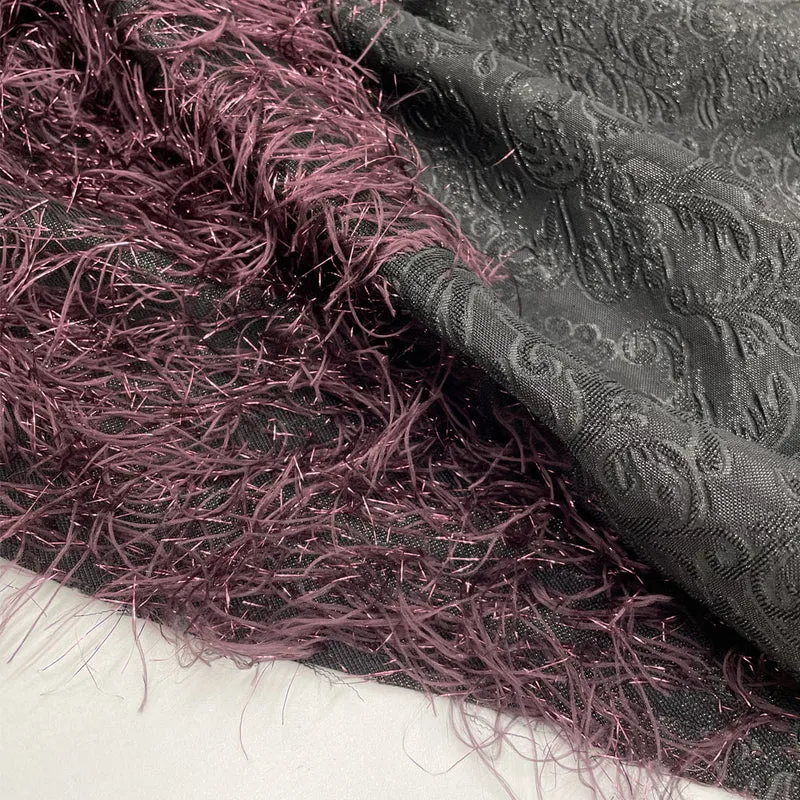 Tissu Damassé, Frange - Métallisé, Pacha