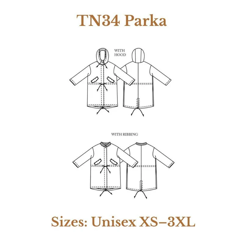 Patron de couture PDF | TN34 Parka | Merchant & Mills | UNISEXE