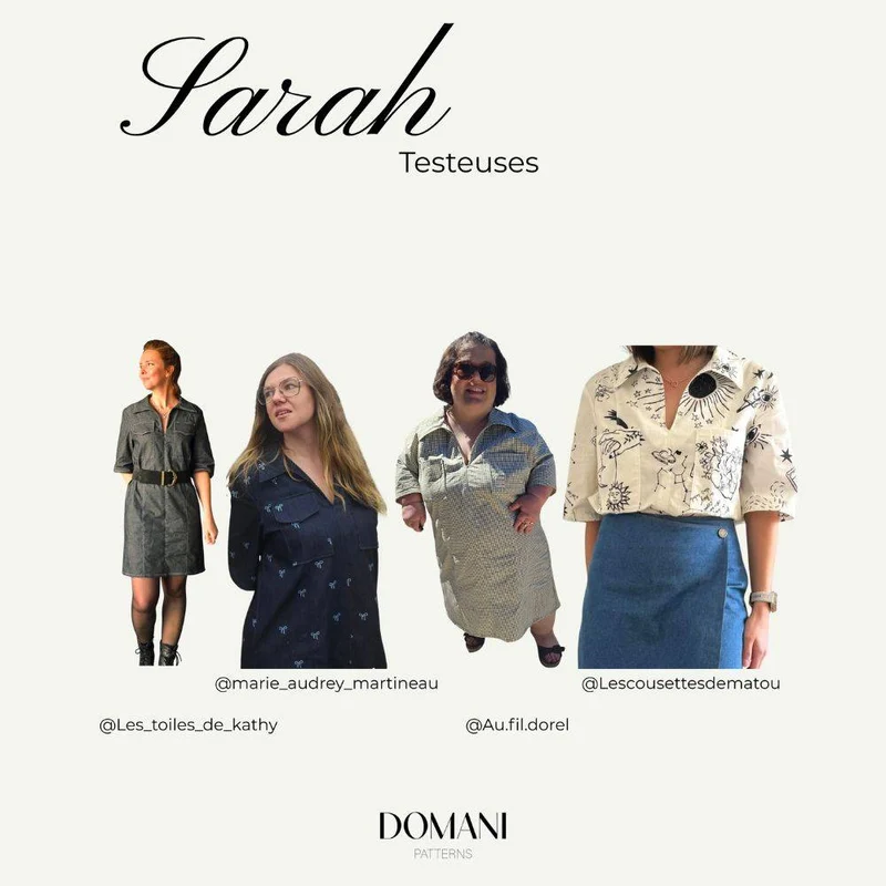 PATRON DE COUTURE PDF | Haut & Robe Sarah | Domani | BILINGUE (FR / EN)