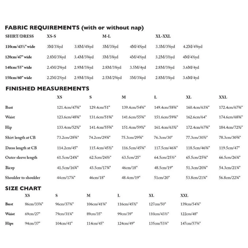 PATRON DE COUTURE PDF | Chemise & robe Niven | Merchant & Mills