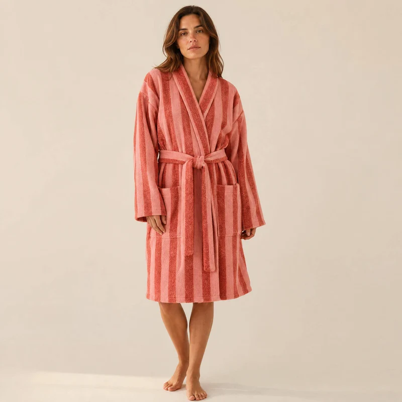 Tissu éponge de bambou de qualité supérieure | Rayures | Certifié OEKO-TEX®