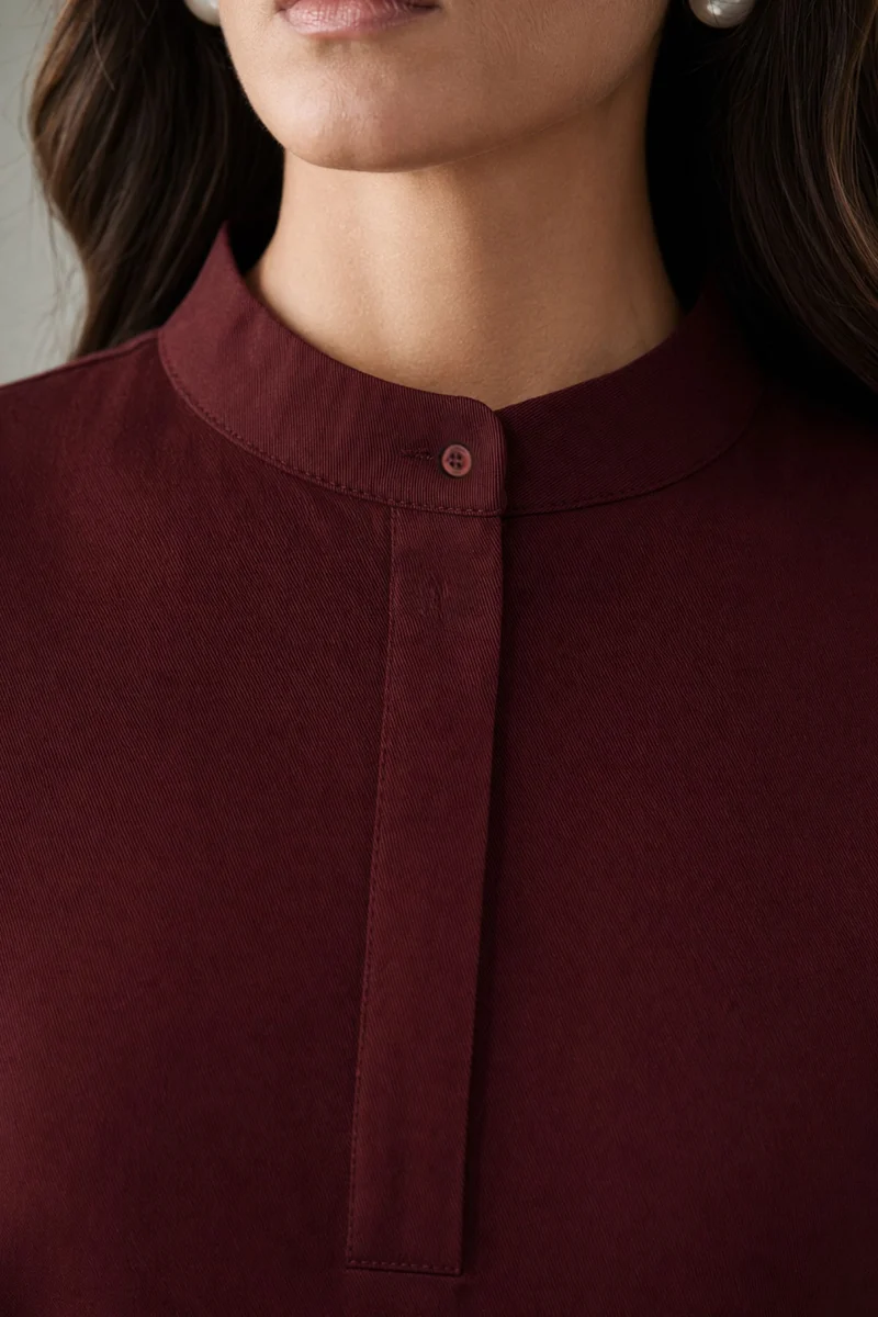 Moragi|100% Cotton Boxy Fit Classic Shirt Dress
