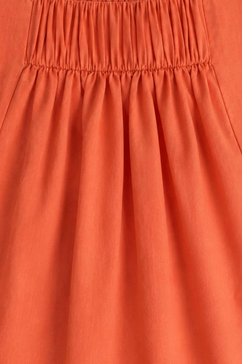 Solarah|100% Cotton V Neck Flared Top
