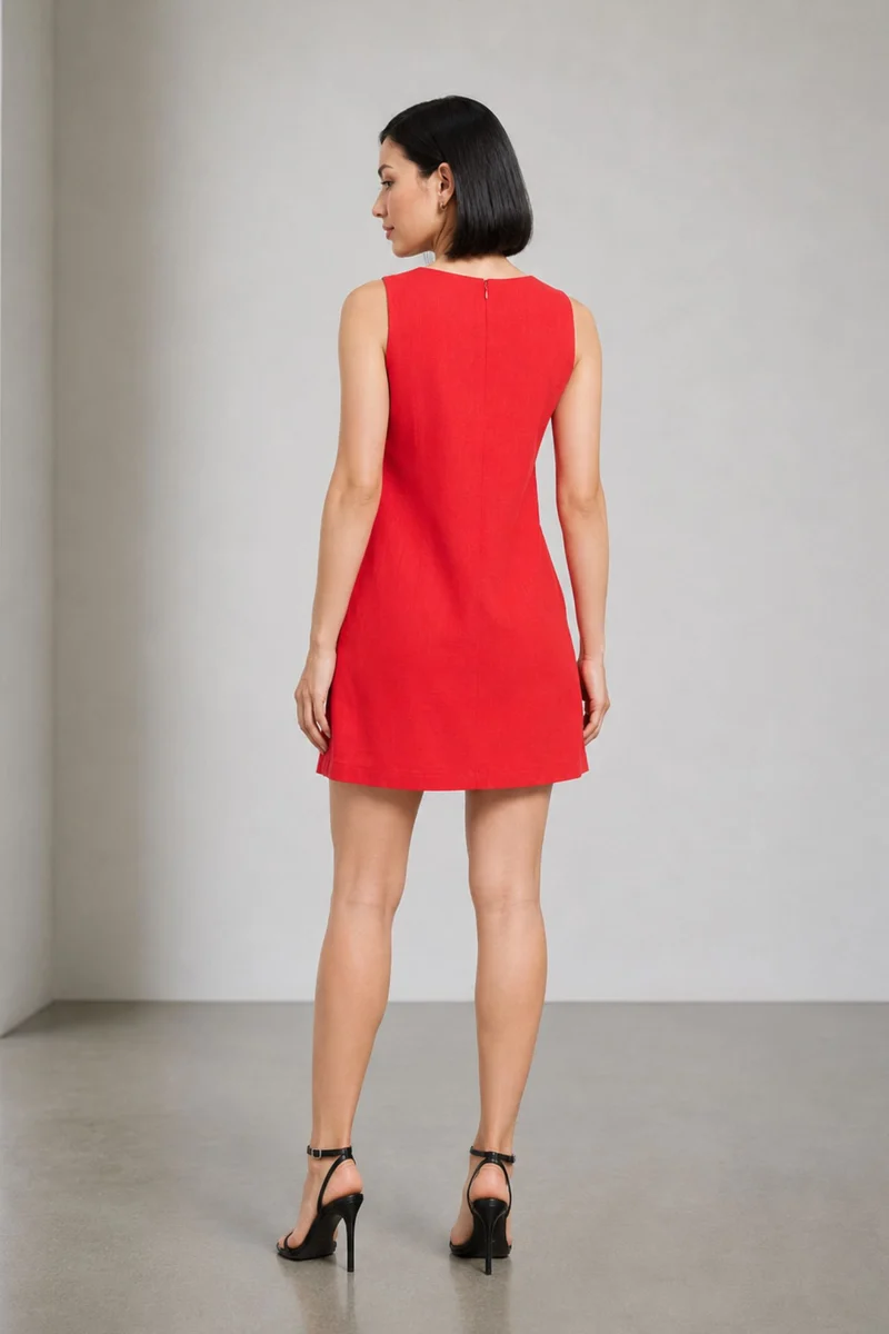 Giana|100% Cotton A Line Mini Dress