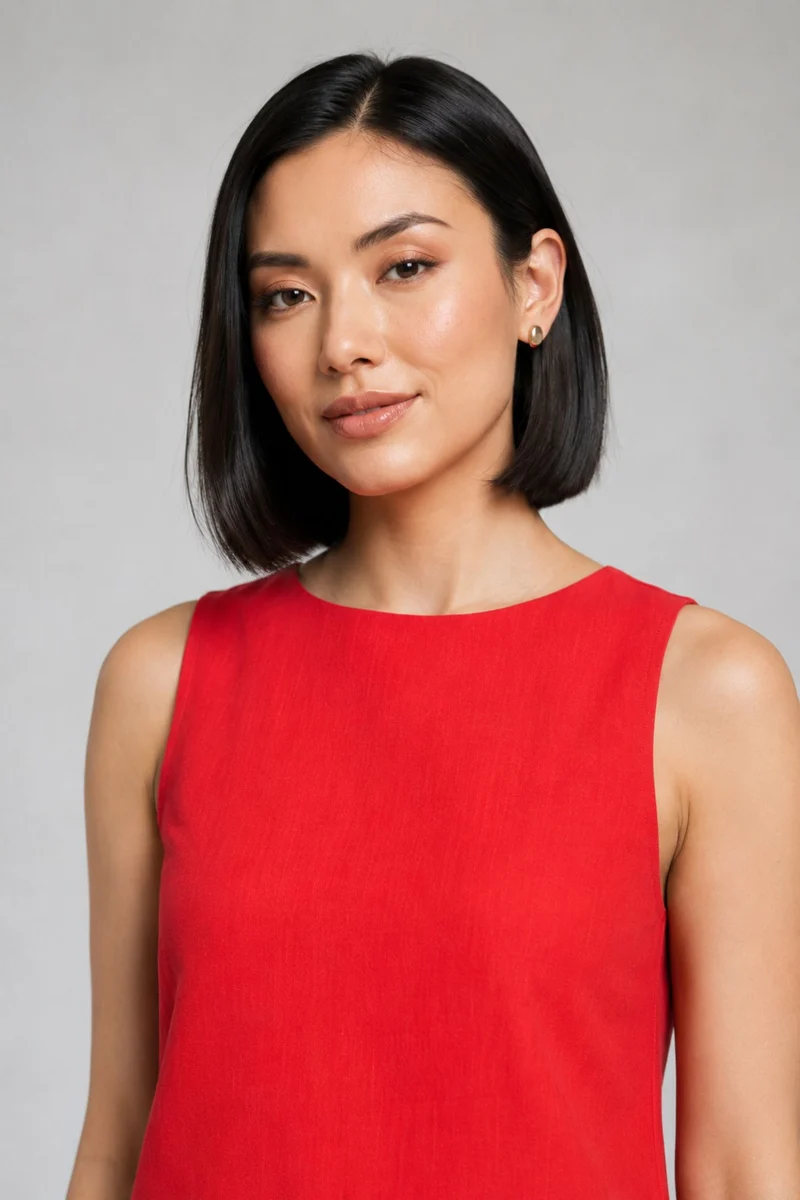 Giana|100% Cotton A Line Mini Dress