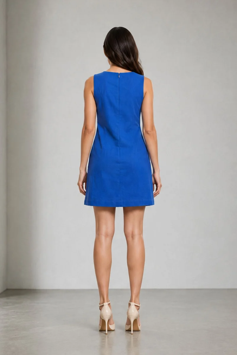 Galia|100% Cotton A Line Mini Dress
