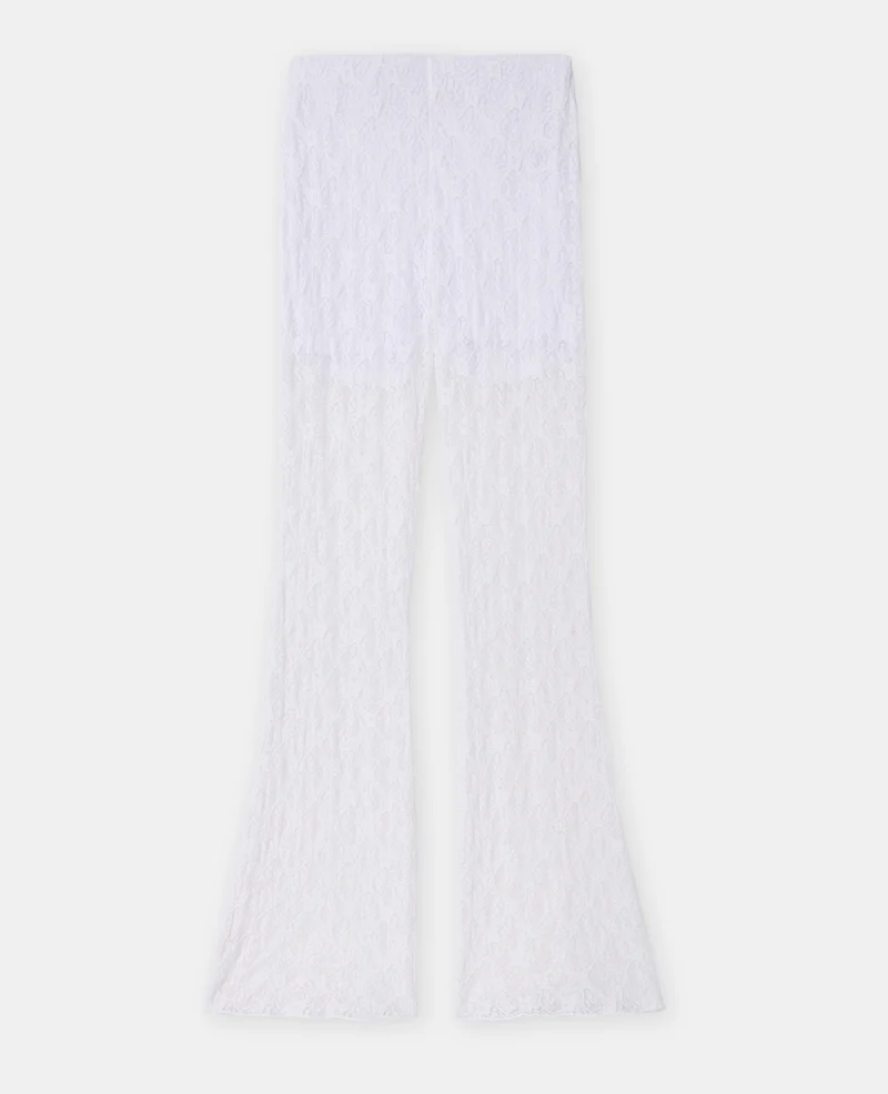 Pantalon flare en dentelle