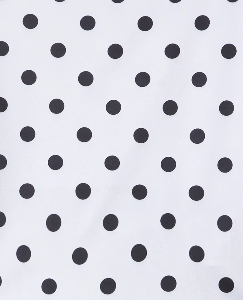 Top court dos ouvert motif pois