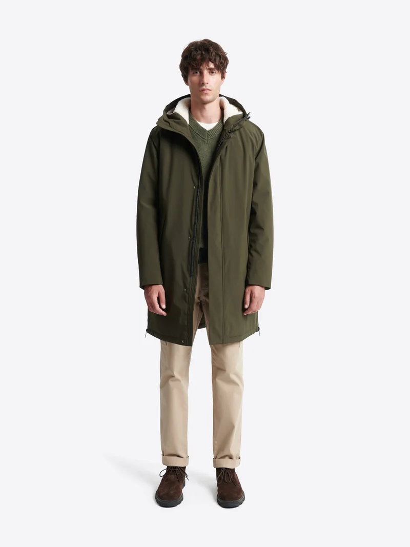 Parka à capuche avec cordons de serrage