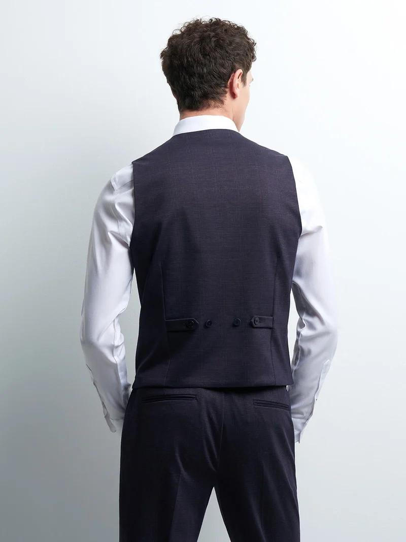 Gilet coordonnable à carreaux