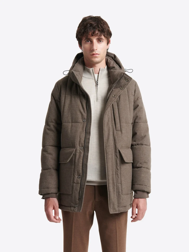 Parka à col montant faux-uni