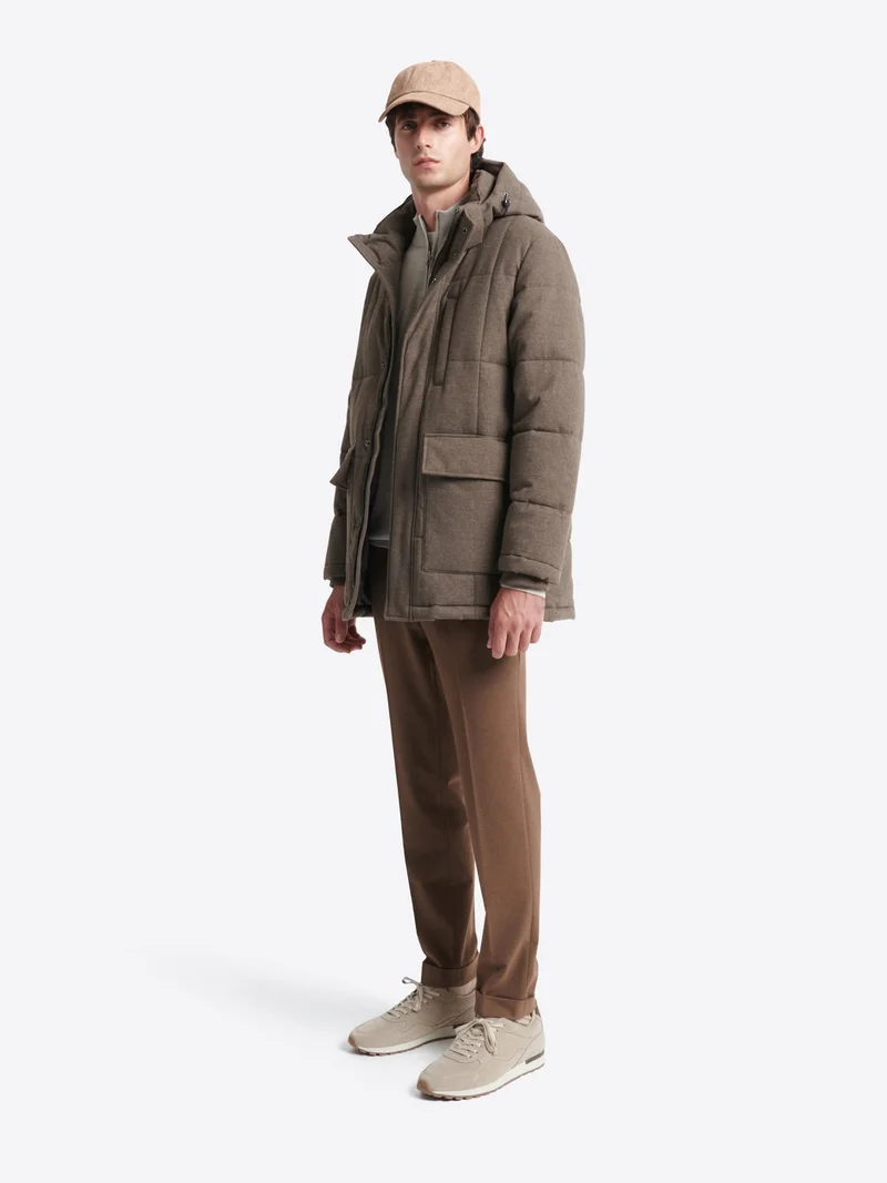 Parka à col montant faux-uni