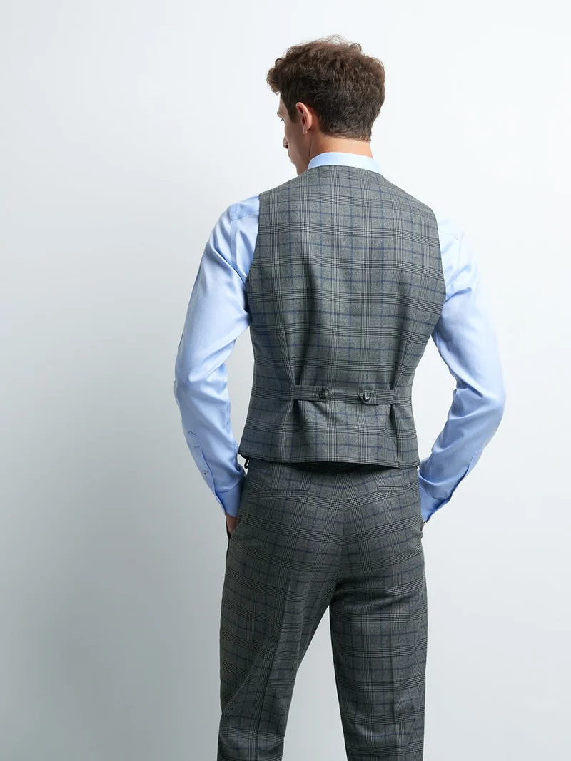Gilet coordonnable à carreaux