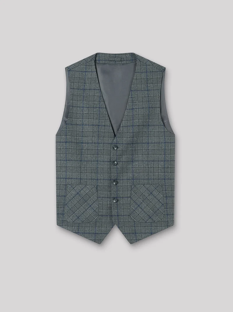 Gilet coordonnable à carreaux