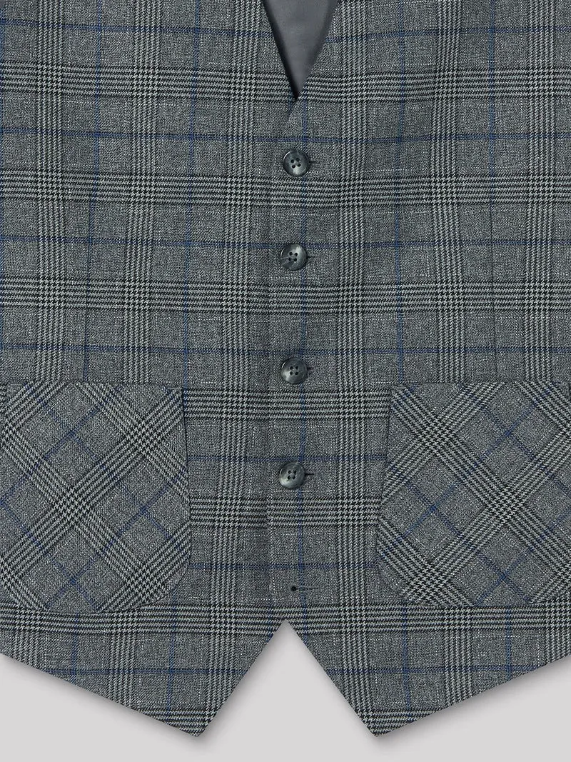 Gilet coordonnable à carreaux